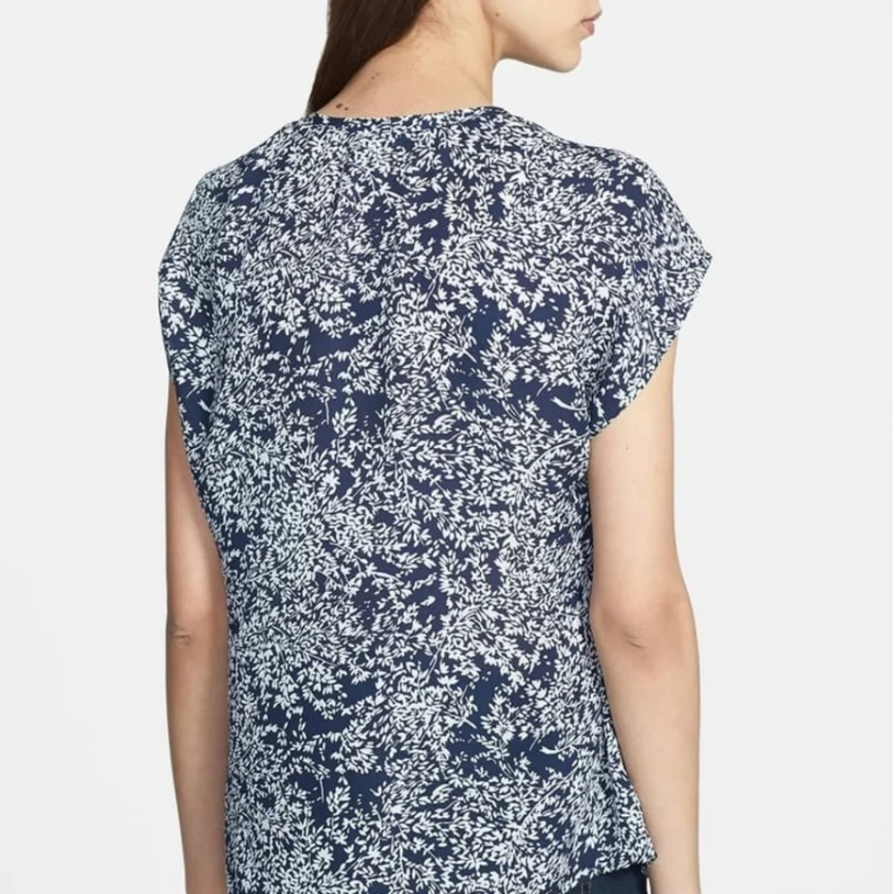 Joie Suela Printed Silk Top Blouse S